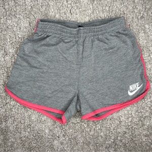 Girls Nike Gray and Pink Athletic Shorts Size 6
